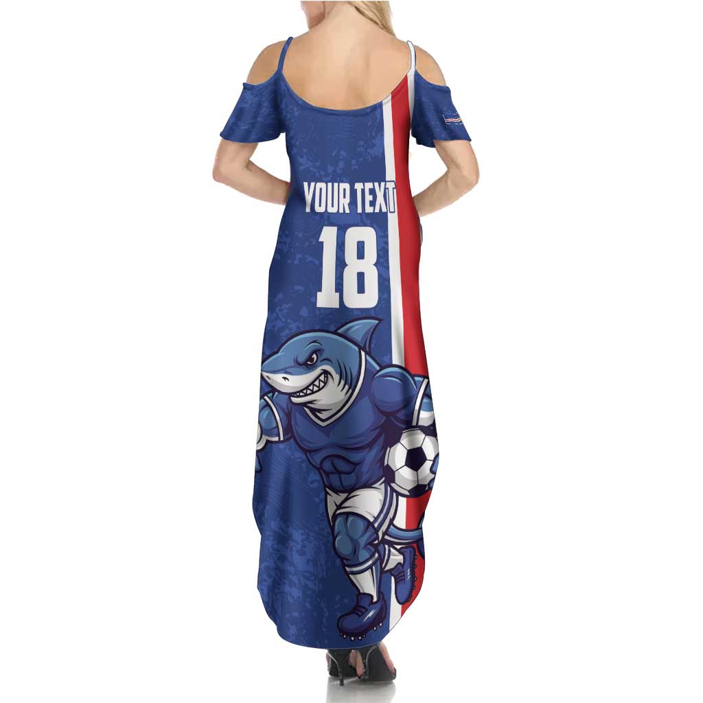 Cape Verde Football Custom Summer Maxi Dress Pride Of The Islands - Wonder Print Shop