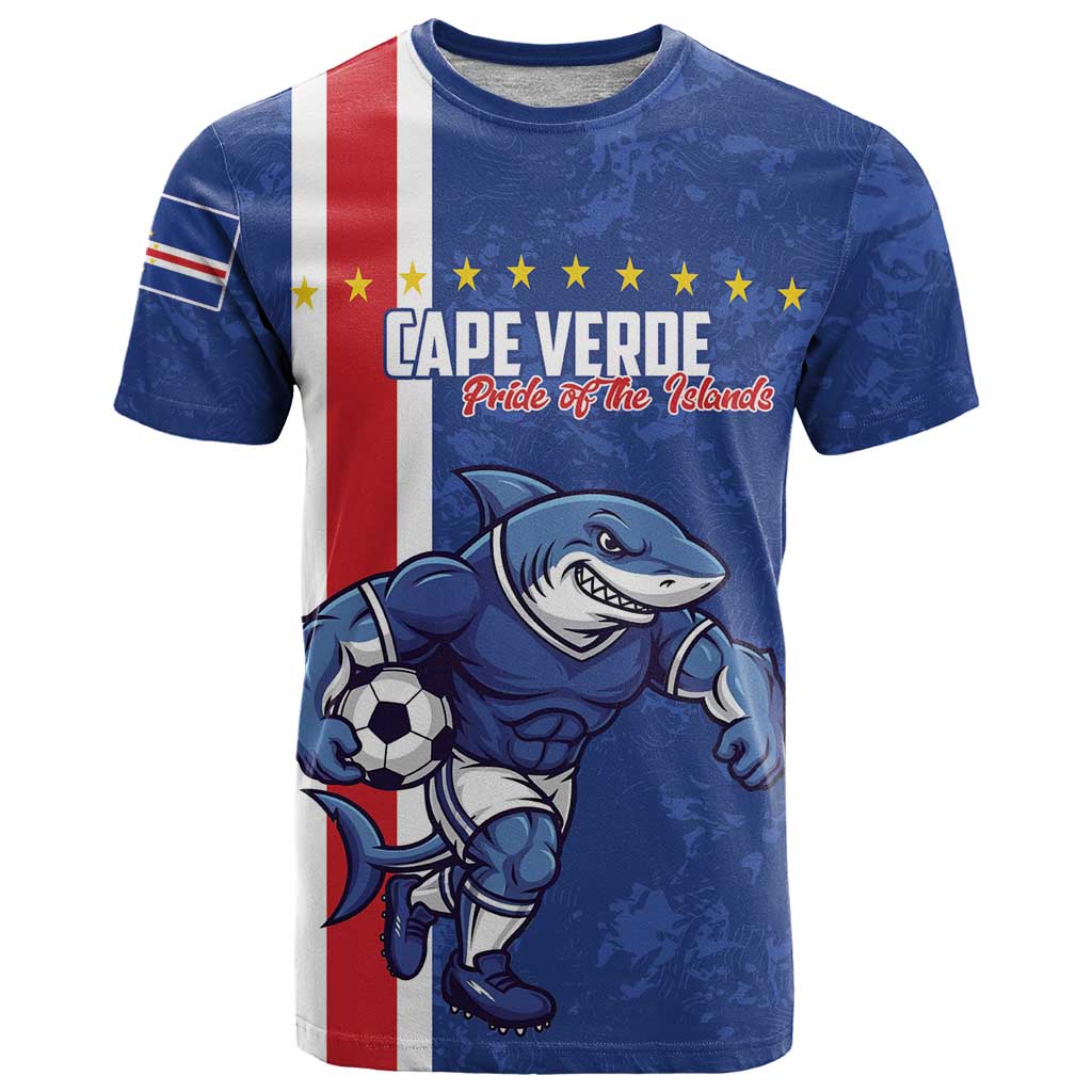 Cape Verde Football Custom T Shirt Pride Of The Islands - Wonder Print Shop