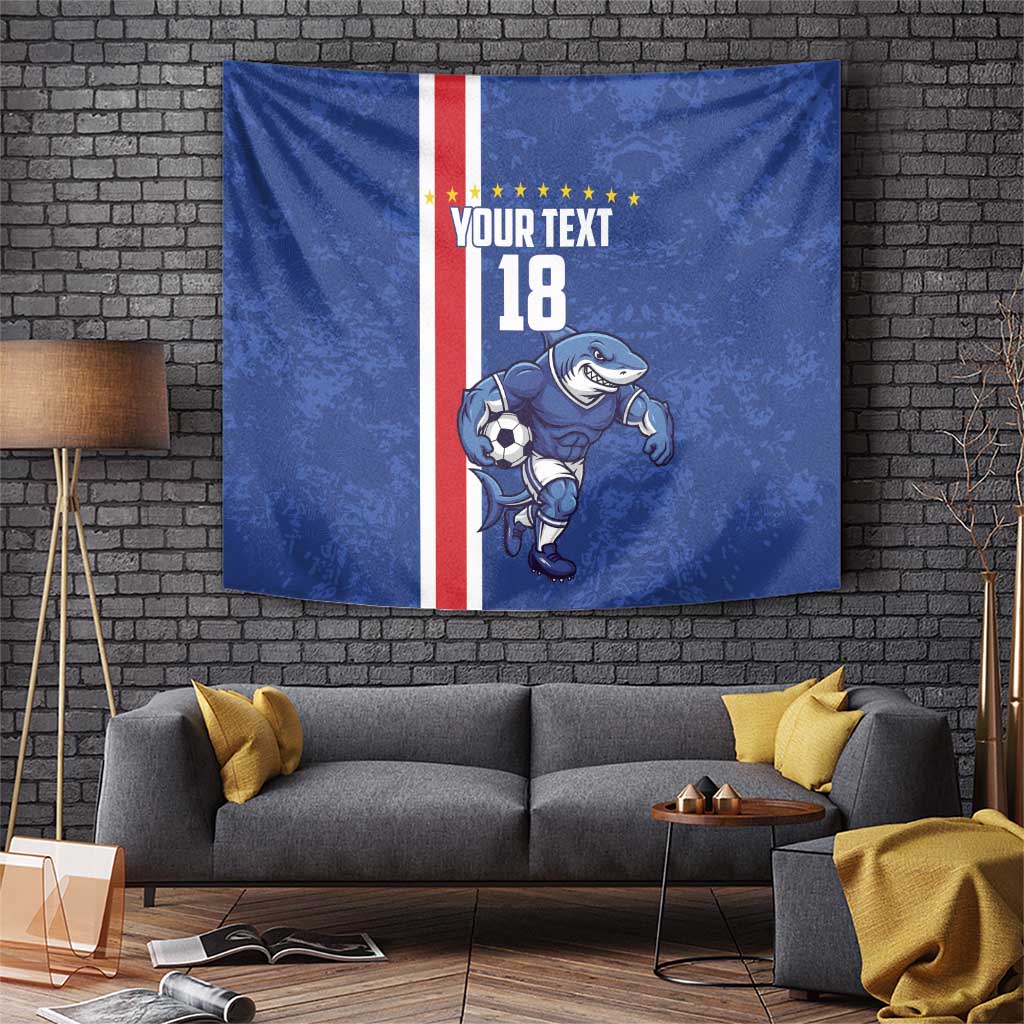 Cape Verde Football Custom Tapestry Pride Of The Islands - Wonder Print Shop