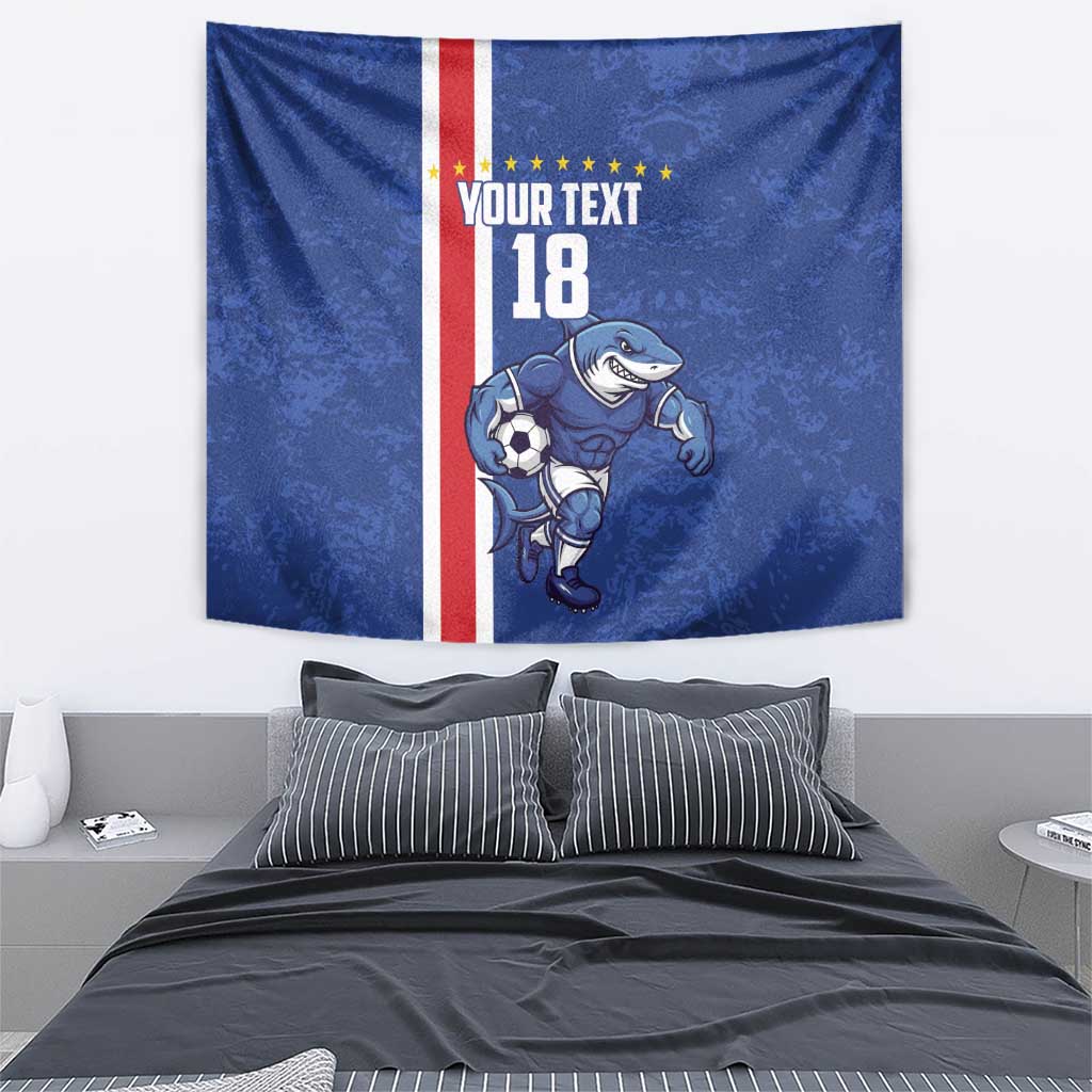 Cape Verde Football Custom Tapestry Pride Of The Islands - Wonder Print Shop