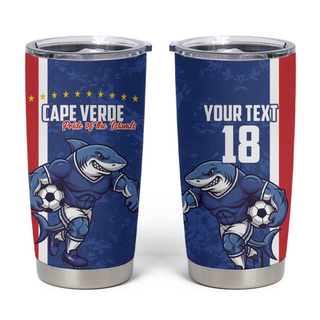 Cape Verde Football Custom Tumbler Cup Pride Of The Islands - Wonder Print Shop