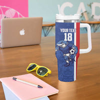 Cape Verde Football Custom Tumbler With Handle Pride Of The Islands - Wonder Print Shop
