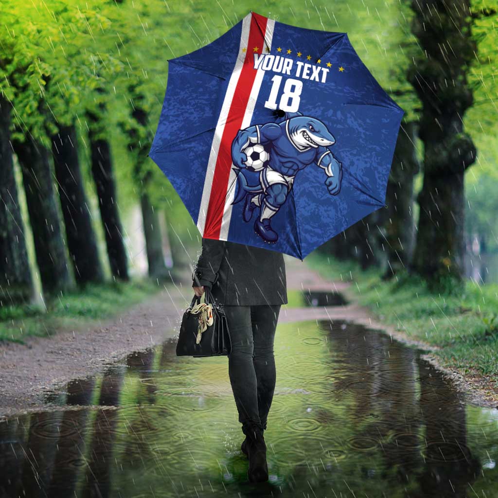 Cape Verde Football Custom Umbrella Pride Of The Islands - Wonder Print Shop