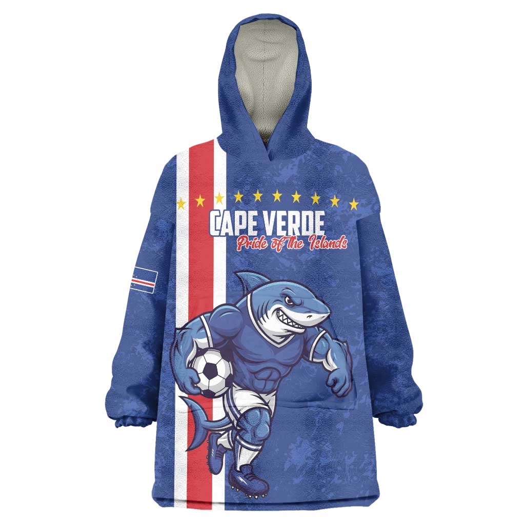 Cape Verde Football Custom Wearable Blanket Hoodie Pride Of The Islands - Wonder Print Shop
