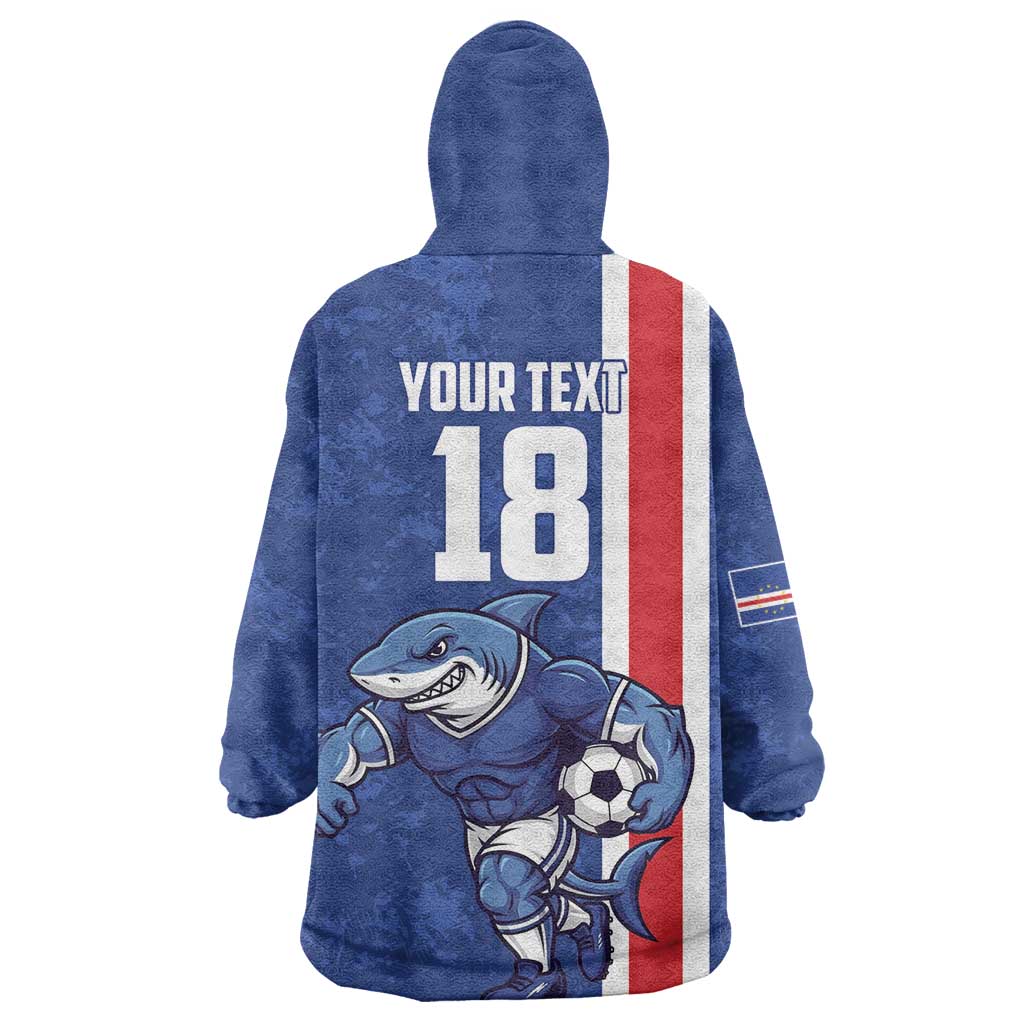 Cape Verde Football Custom Wearable Blanket Hoodie Pride Of The Islands - Wonder Print Shop