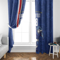 Cape Verde Football Custom Window Curtain Pride Of The Islands - Wonder Print Shop