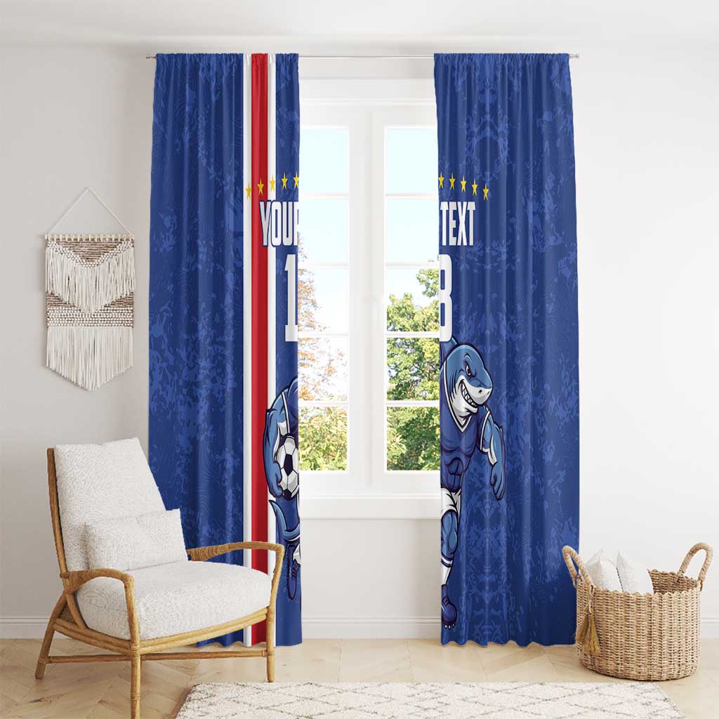 Cape Verde Football Custom Window Curtain Pride Of The Islands - Wonder Print Shop