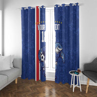 Cape Verde Football Custom Window Curtain Pride Of The Islands - Wonder Print Shop