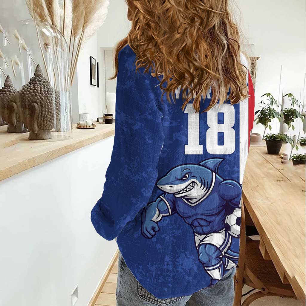 Cape Verde Football Custom Women Casual Shirt Pride Of The Islands - Wonder Print Shop