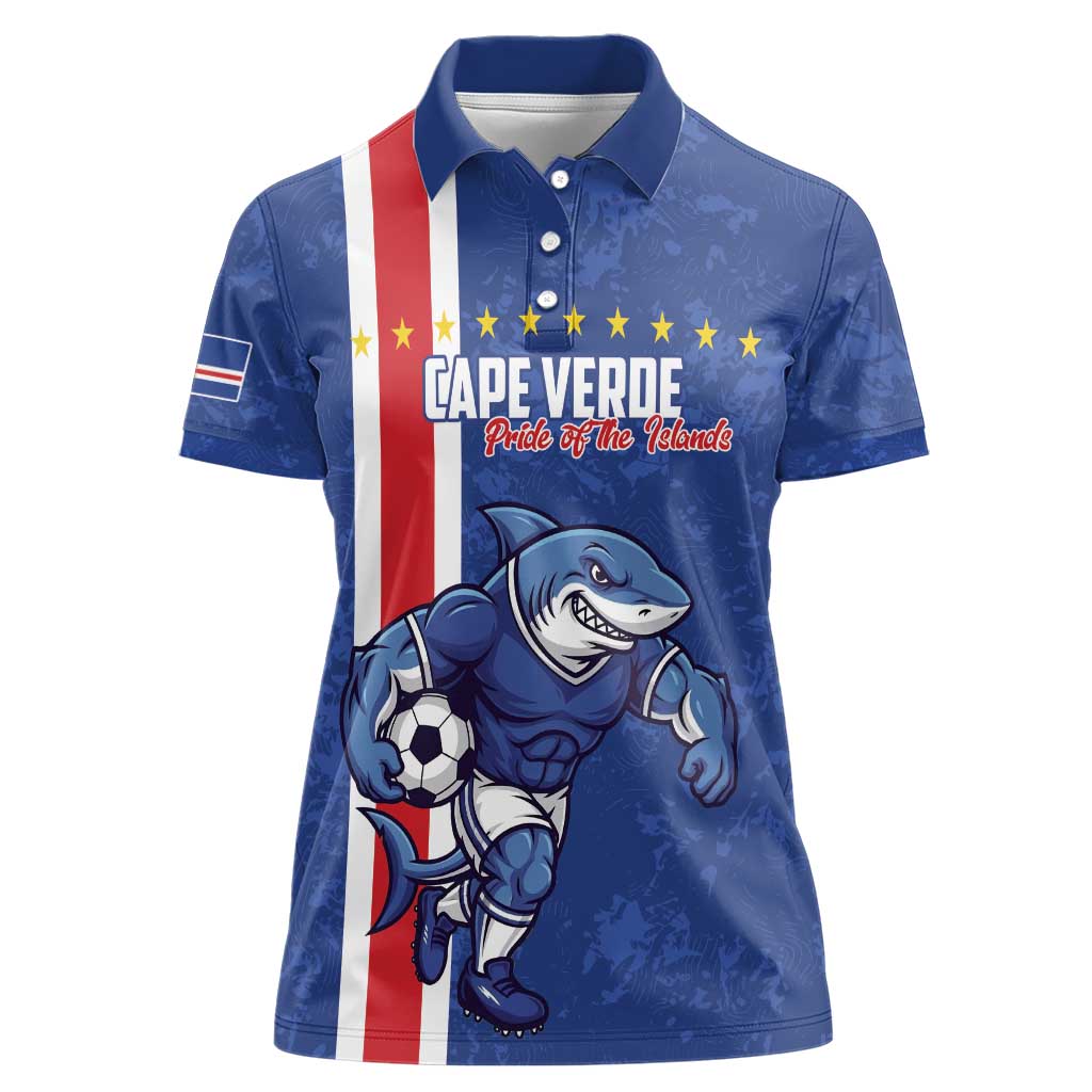 Cape Verde Football Custom Women Polo Shirt Pride Of The Islands - Wonder Print Shop