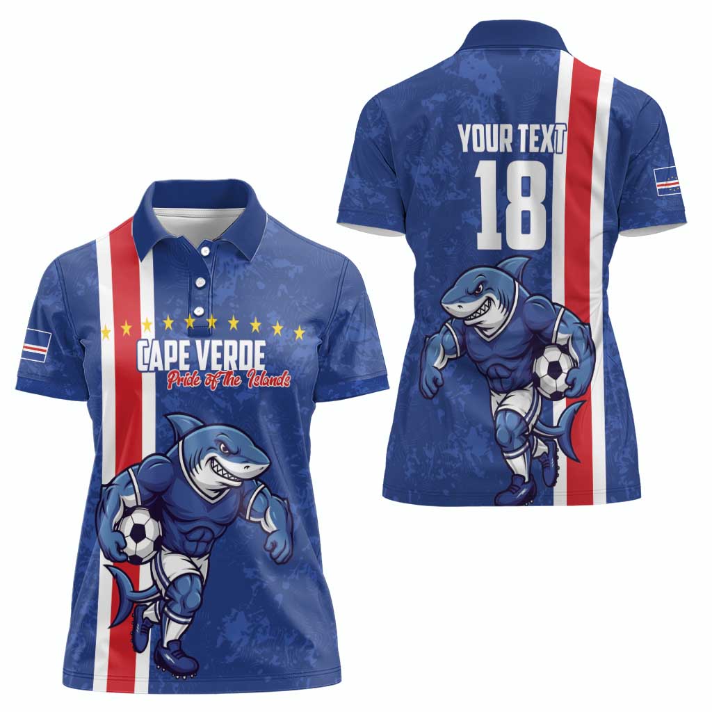 Cape Verde Football Custom Women Polo Shirt Pride Of The Islands - Wonder Print Shop