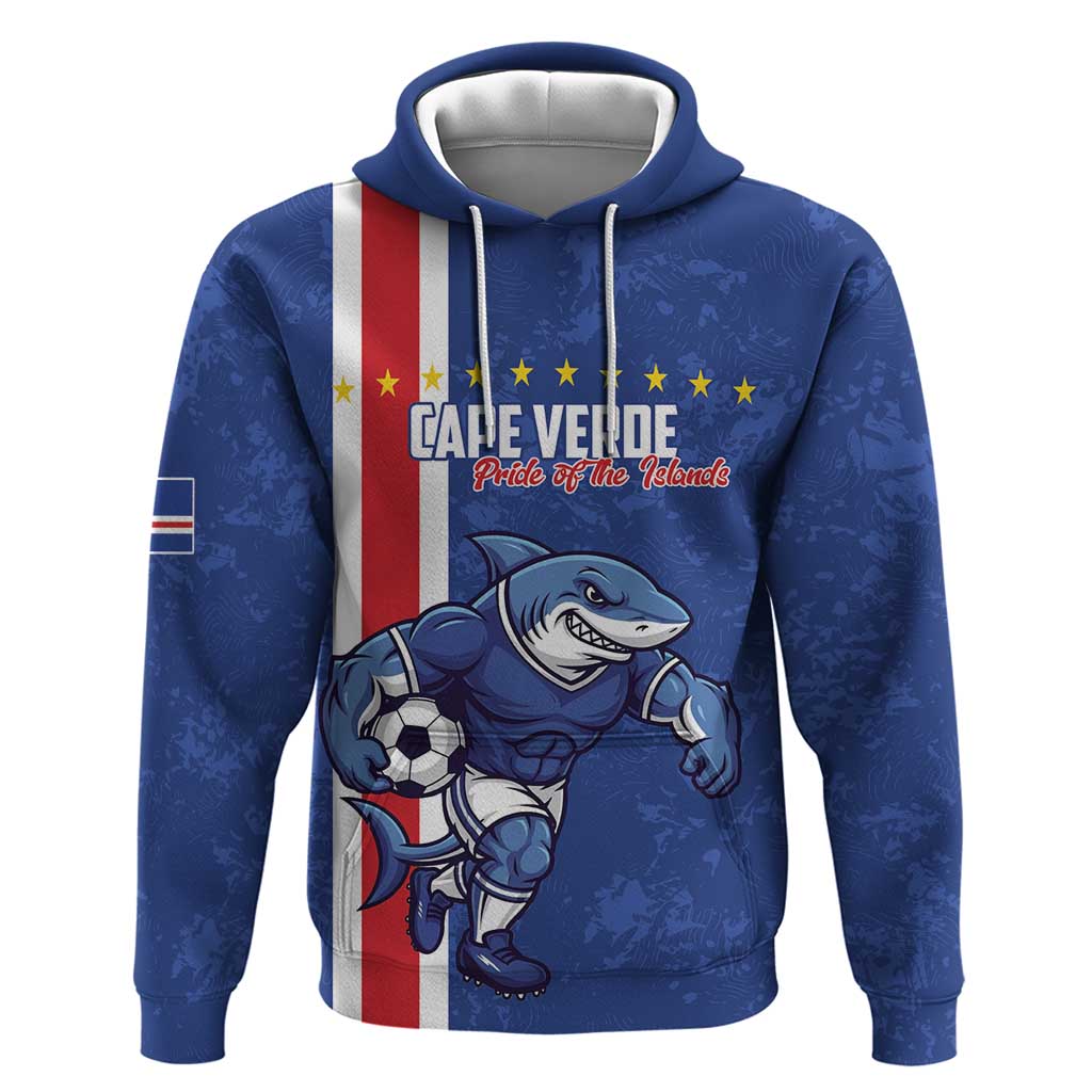 Cape Verde Football Custom Zip Hoodie Pride Of The Islands - Wonder Print Shop