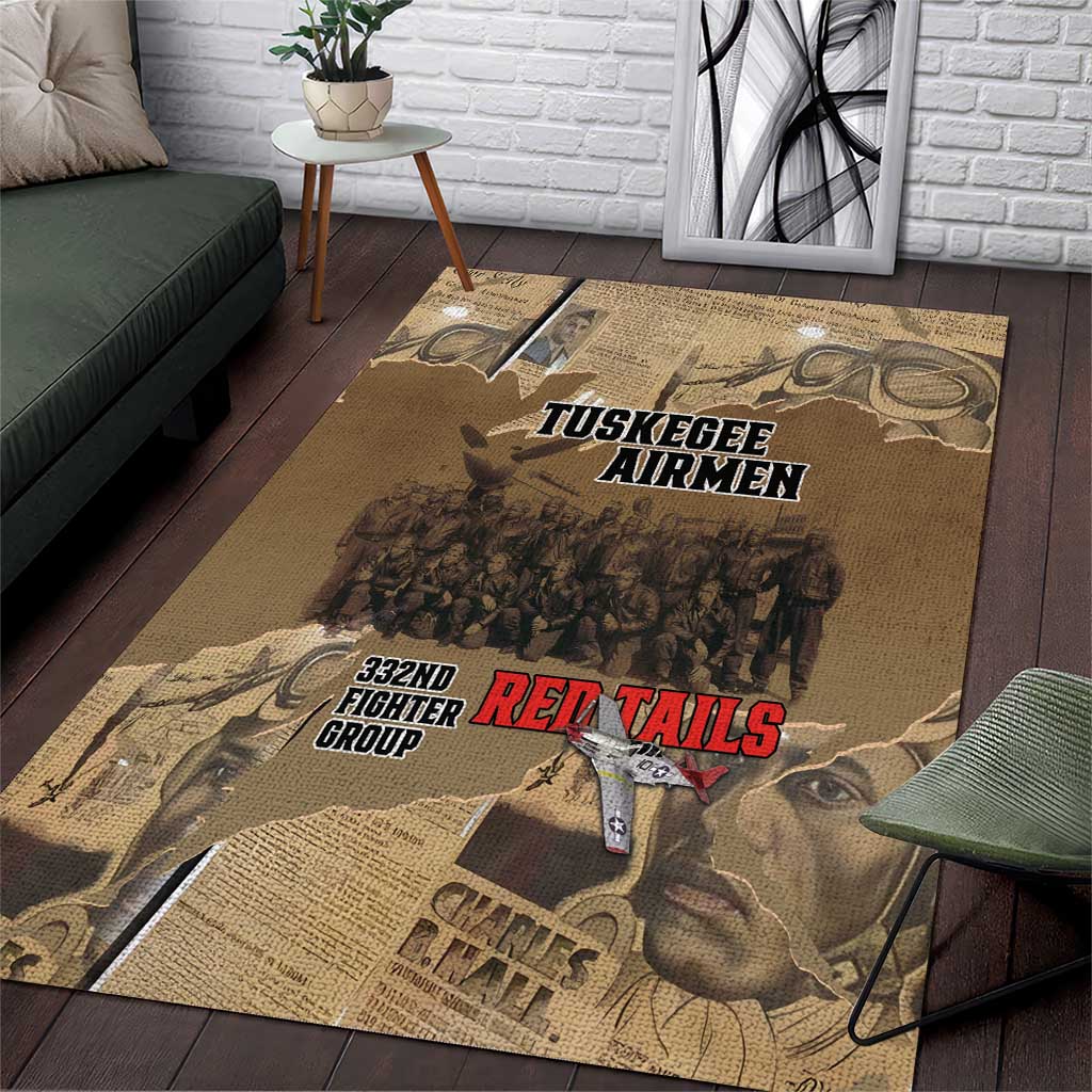 Tuskegee Airmen Tribute Area Rug Black History Air Force - Wonder Print Shop