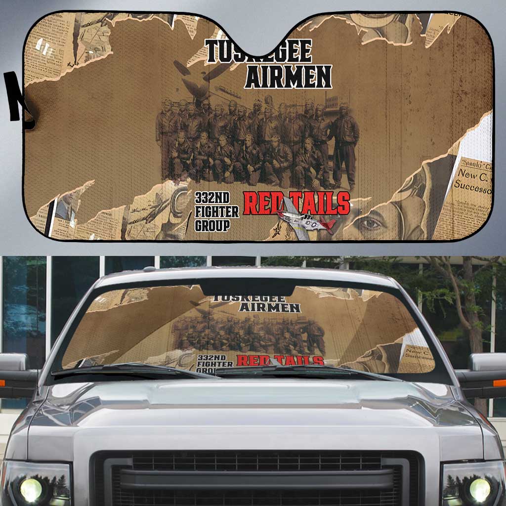 Tuskegee Airmen Tribute Auto Sun Shade Black History Air Force - Wonder Print Shop