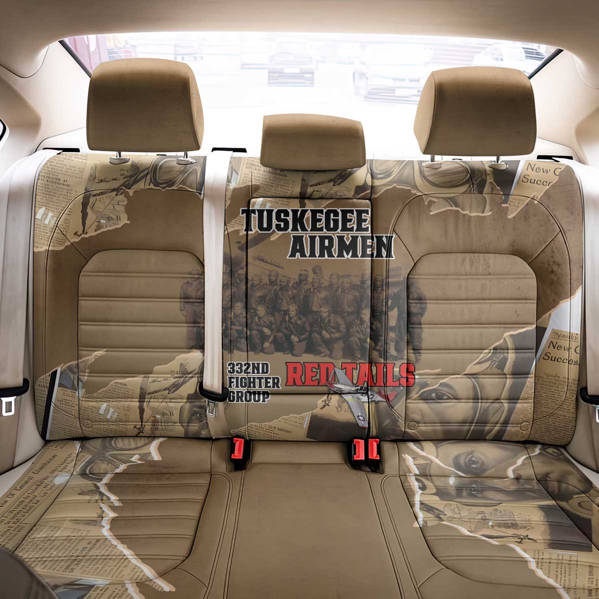 Tuskegee Airmen Tribute Back Car Seat Cover Black History Air Force - Wonder Print Shop