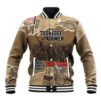 Tuskegee Airmen Tribute Baseball Jacket Black History Air Force - Wonder Print Shop