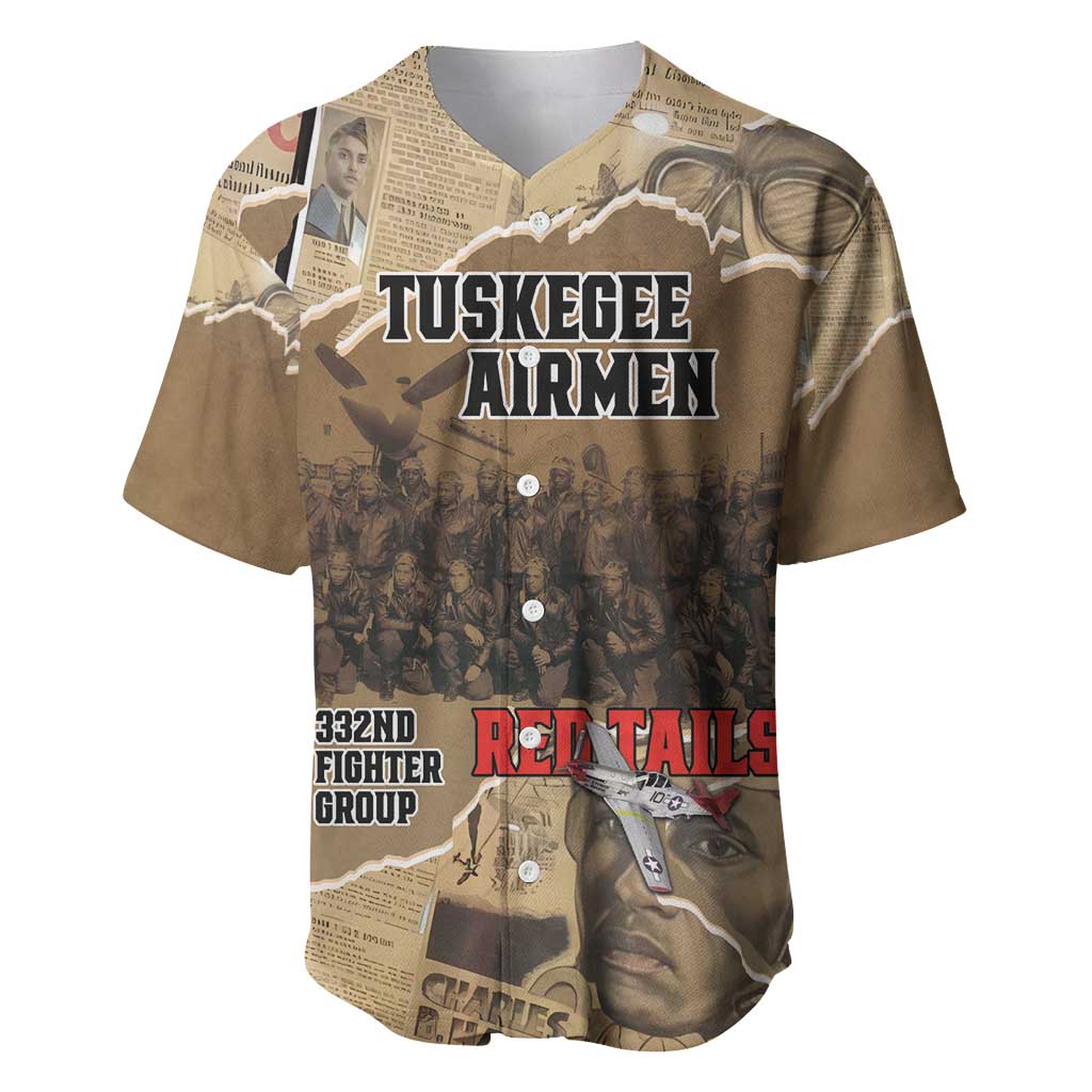 Tuskegee Airmen Tribute Baseball Jersey Black History Air Force - Wonder Print Shop