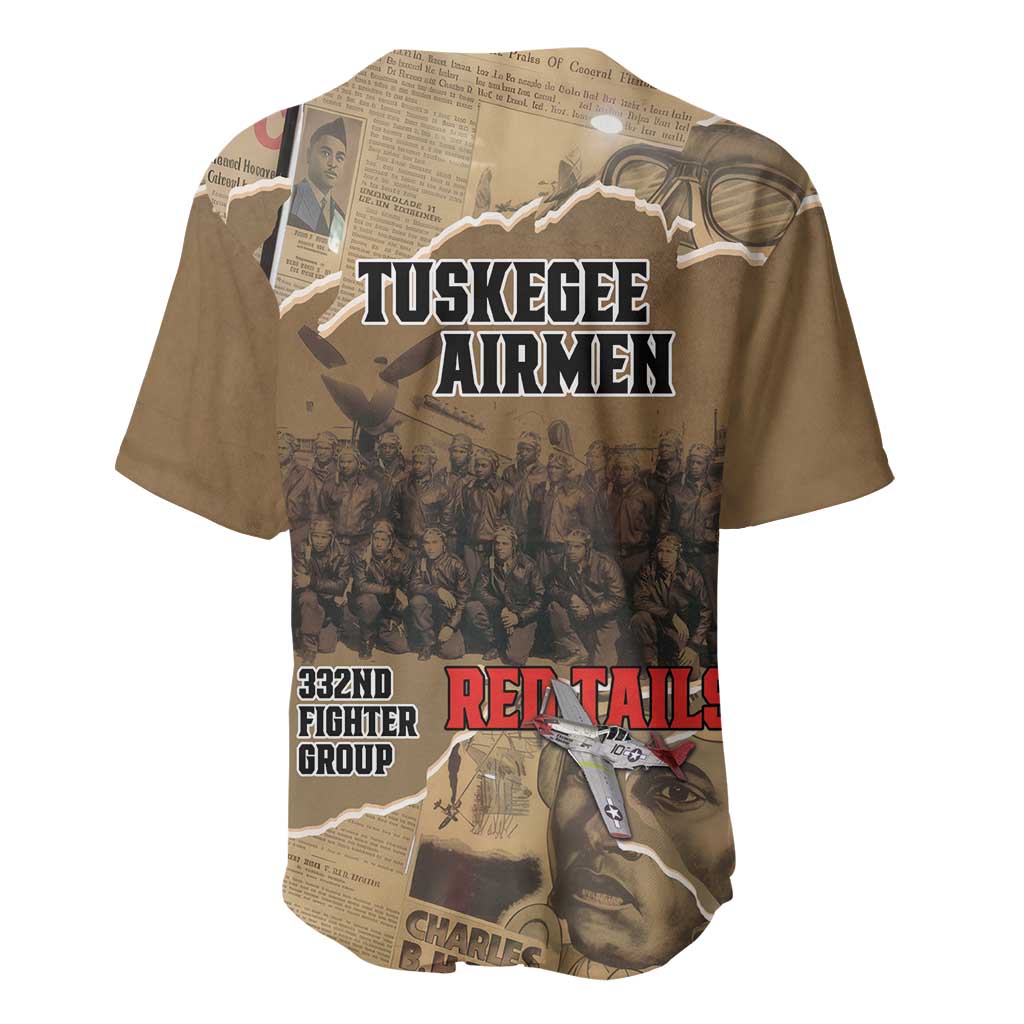 Tuskegee Airmen Tribute Baseball Jersey Black History Air Force LT18