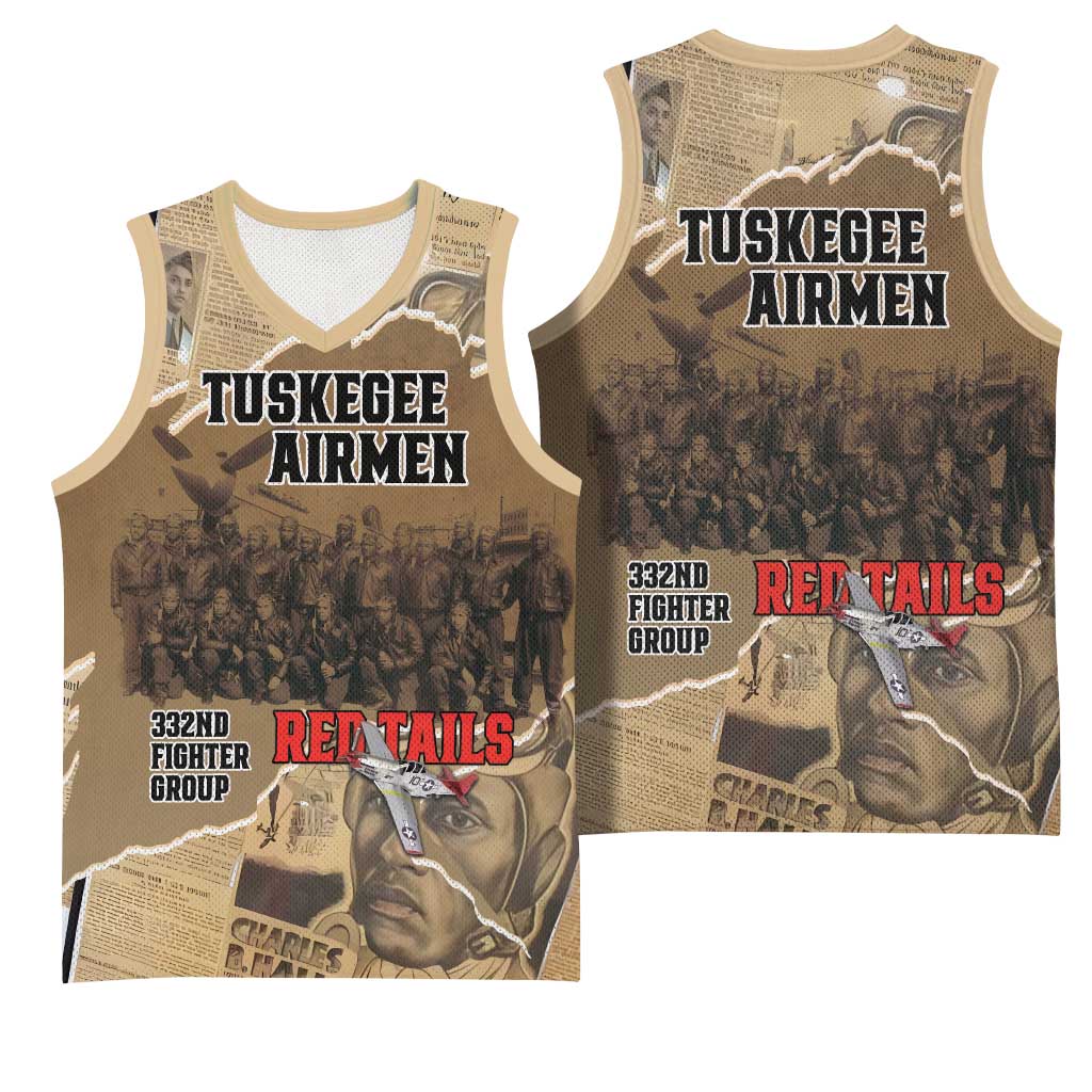 Tuskegee Airmen Tribute Basketball Jersey Black History Air Force - Wonder Print Shop