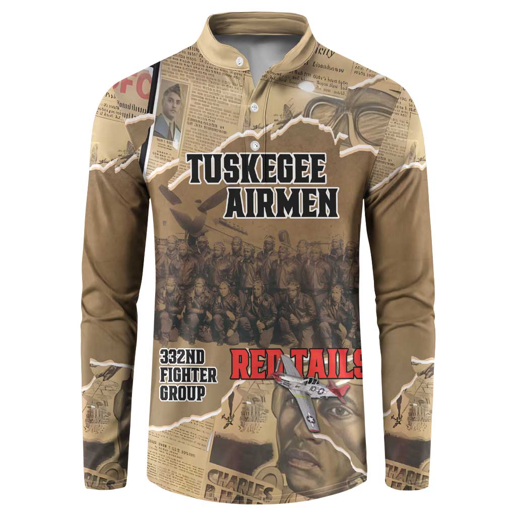 Tuskegee Airmen Tribute Button Sweatshirt Black History Air Force - Wonder Print Shop