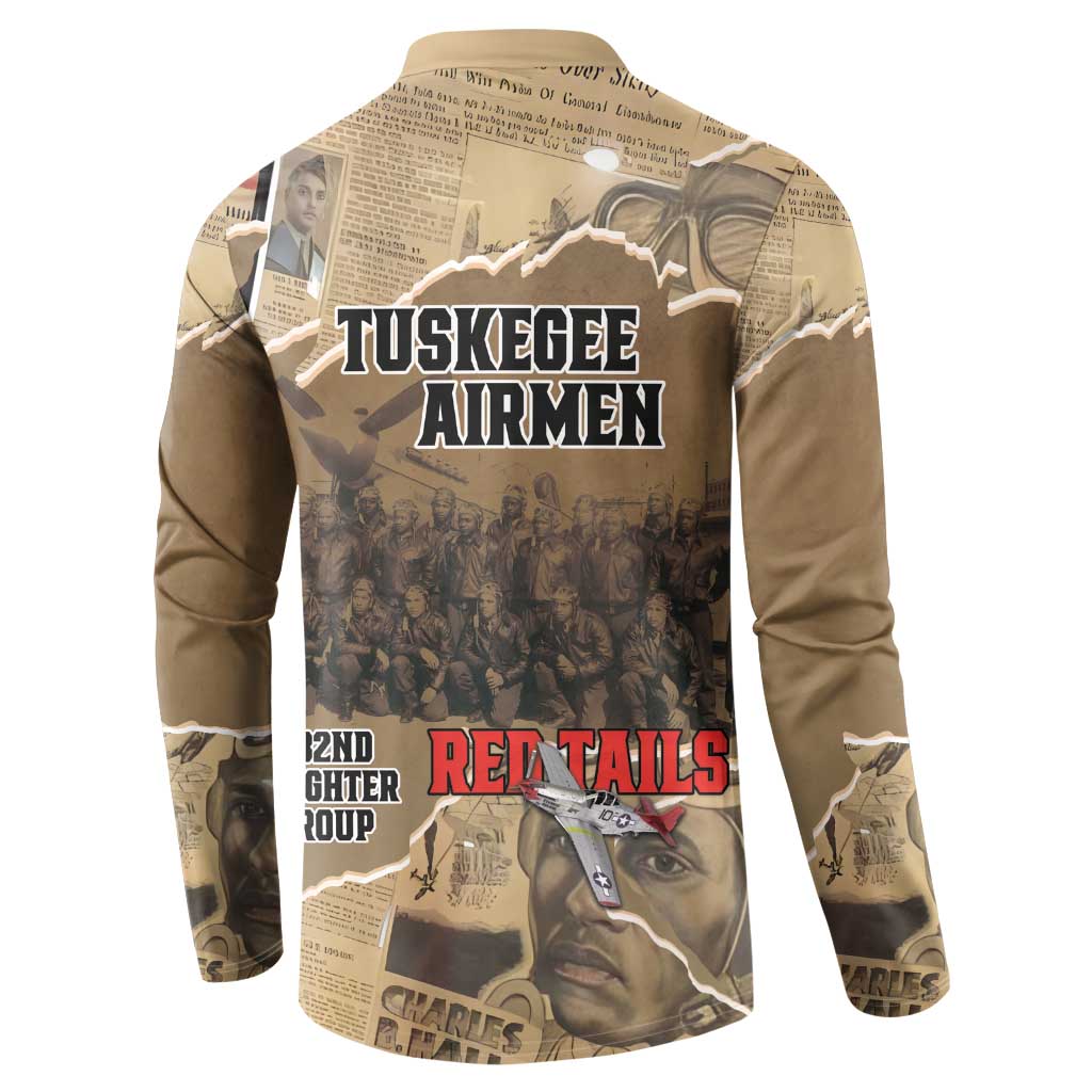 Tuskegee Airmen Tribute Button Sweatshirt Black History Air Force - Wonder Print Shop