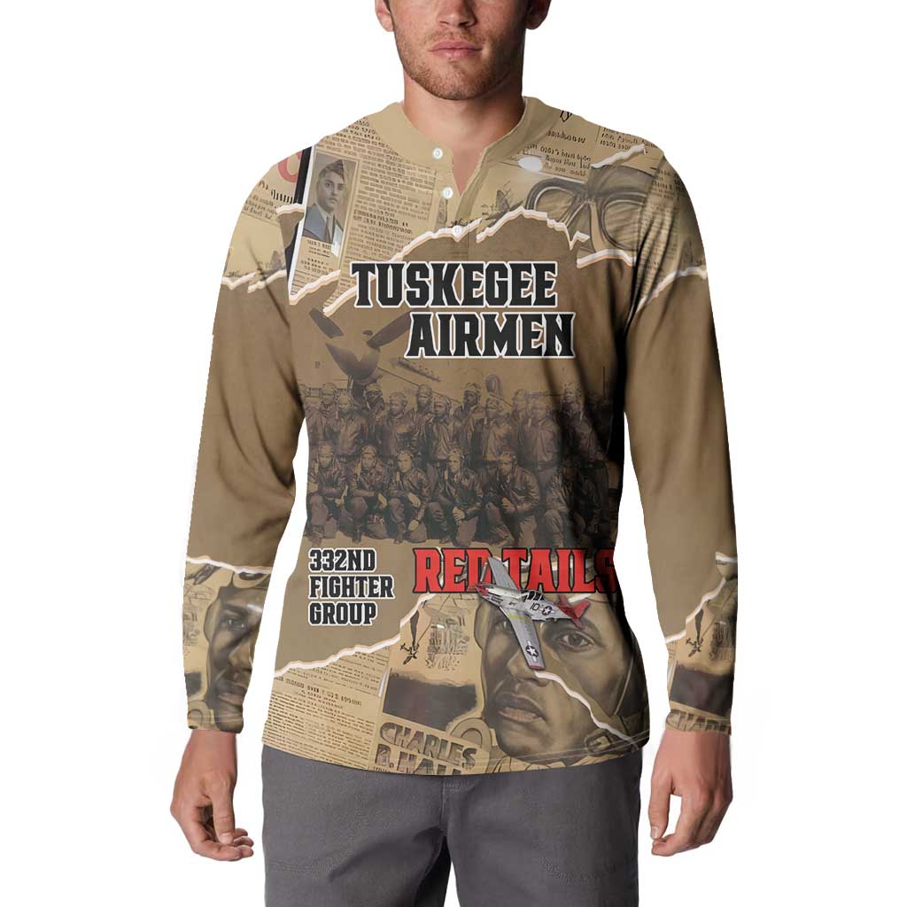 Tuskegee Airmen Tribute Button Sweatshirt Black History Air Force - Wonder Print Shop