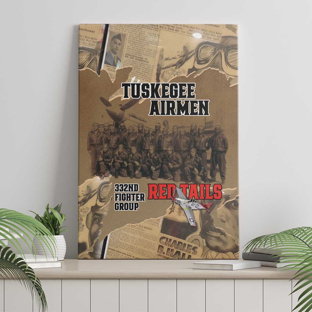 Tuskegee Airmen Tribute Canvas Wall Art Black History Air Force LT18