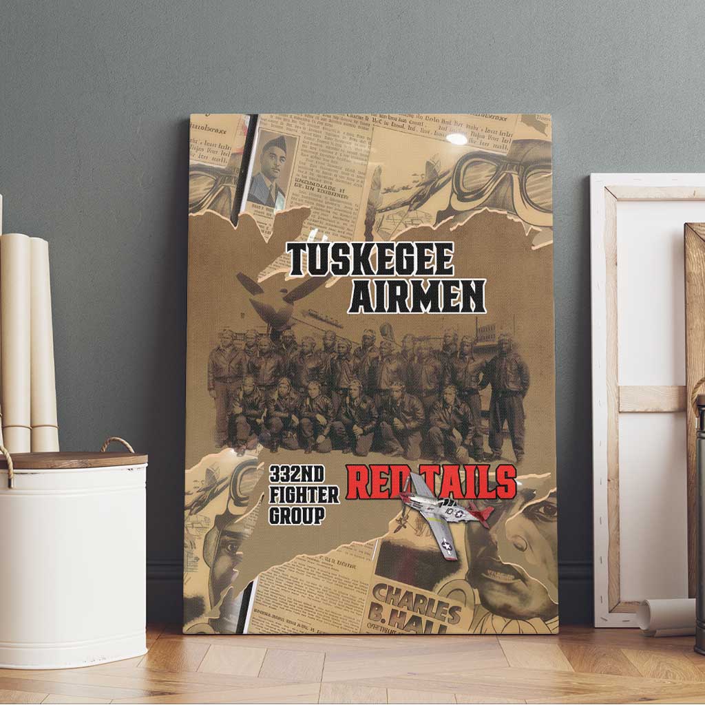 Tuskegee Airmen Tribute Canvas Wall Art Black History Air Force LT18