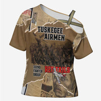Tuskegee Airmen Tribute Cross Shoulder Shirt Black History Air Force - Wonder Print Shop
