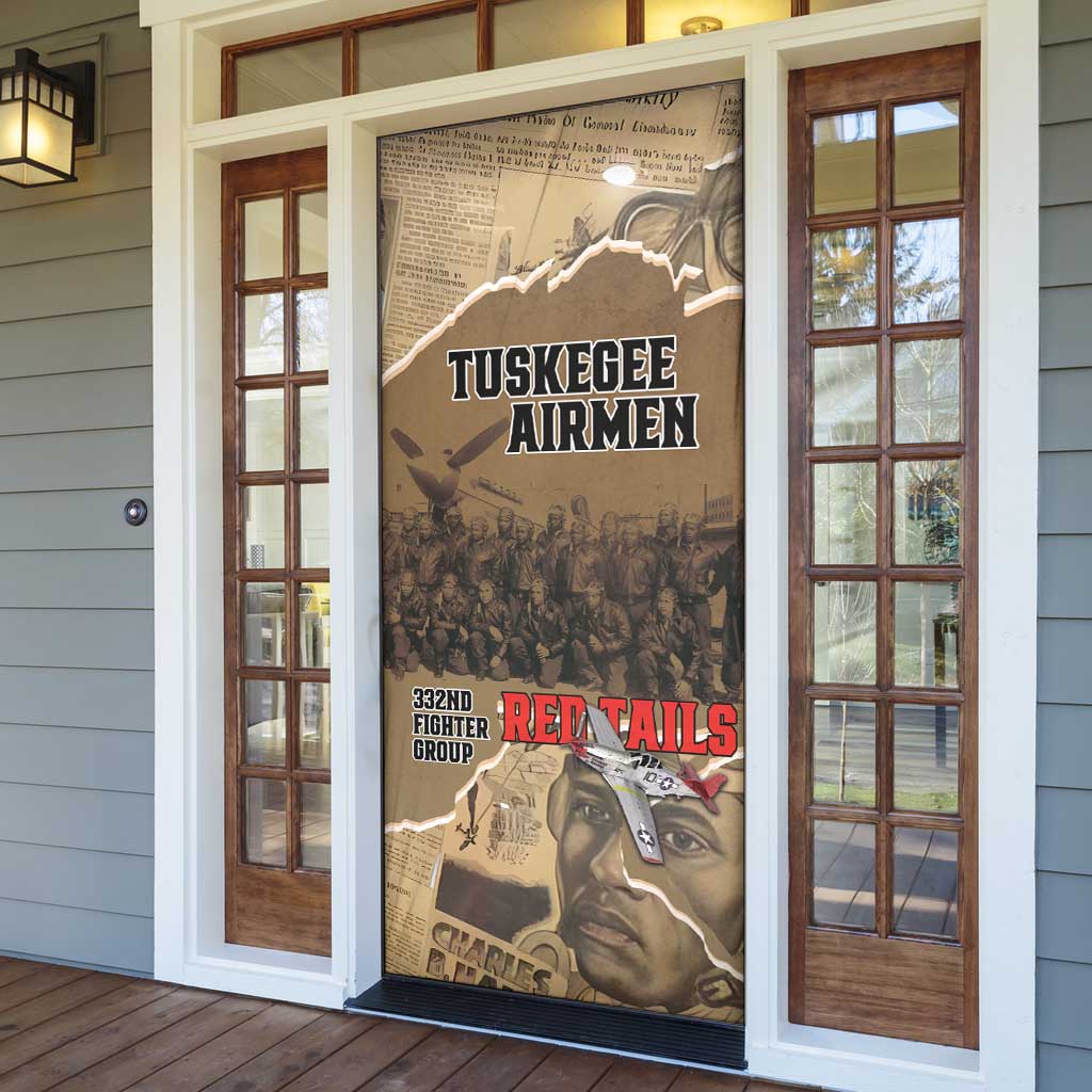 Tuskegee Airmen Tribute Door Cover Black History Air Force - Wonder Print Shop