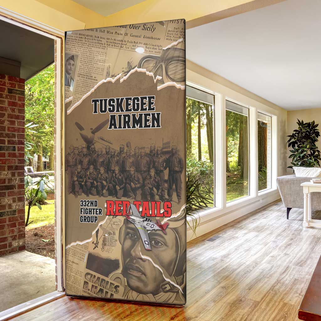 Tuskegee Airmen Tribute Door Cover Black History Air Force - Wonder Print Shop