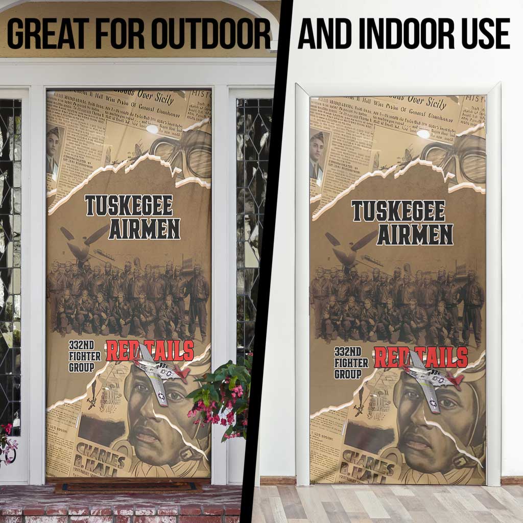 Tuskegee Airmen Tribute Door Cover Black History Air Force - Wonder Print Shop