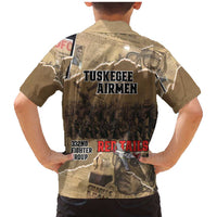 Tuskegee Airmen Tribute Family Matching Mermaid Dress and Hawaiian Shirt Black History Air Force - Wonder Print Shop