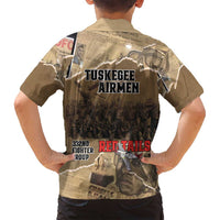 Tuskegee Airmen Tribute Family Matching Puletasi and Hawaiian Shirt Black History Air Force - Wonder Print Shop