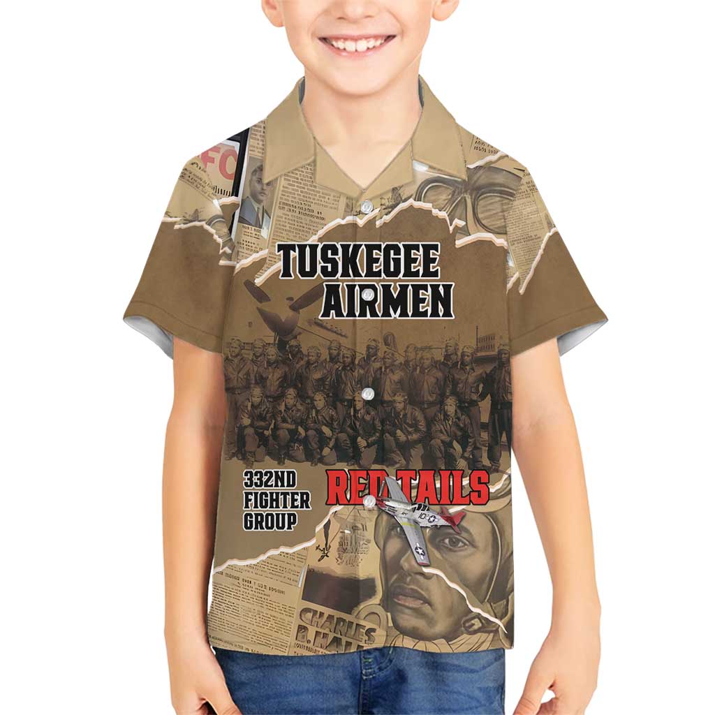 Tuskegee Airmen Tribute Family Matching Summer Maxi Dress and Hawaiian Shirt Black History Air Force - Wonder Print Shop