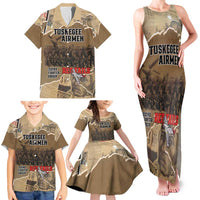 Tuskegee Airmen Tribute Family Matching Tank Maxi Dress and Hawaiian Shirt Black History Air Force - Wonder Print Shop
