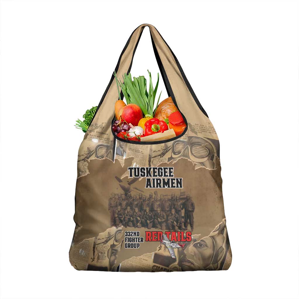 Tuskegee Airmen Tribute Grocery Bag Black History Air Force - Wonder Print Shop
