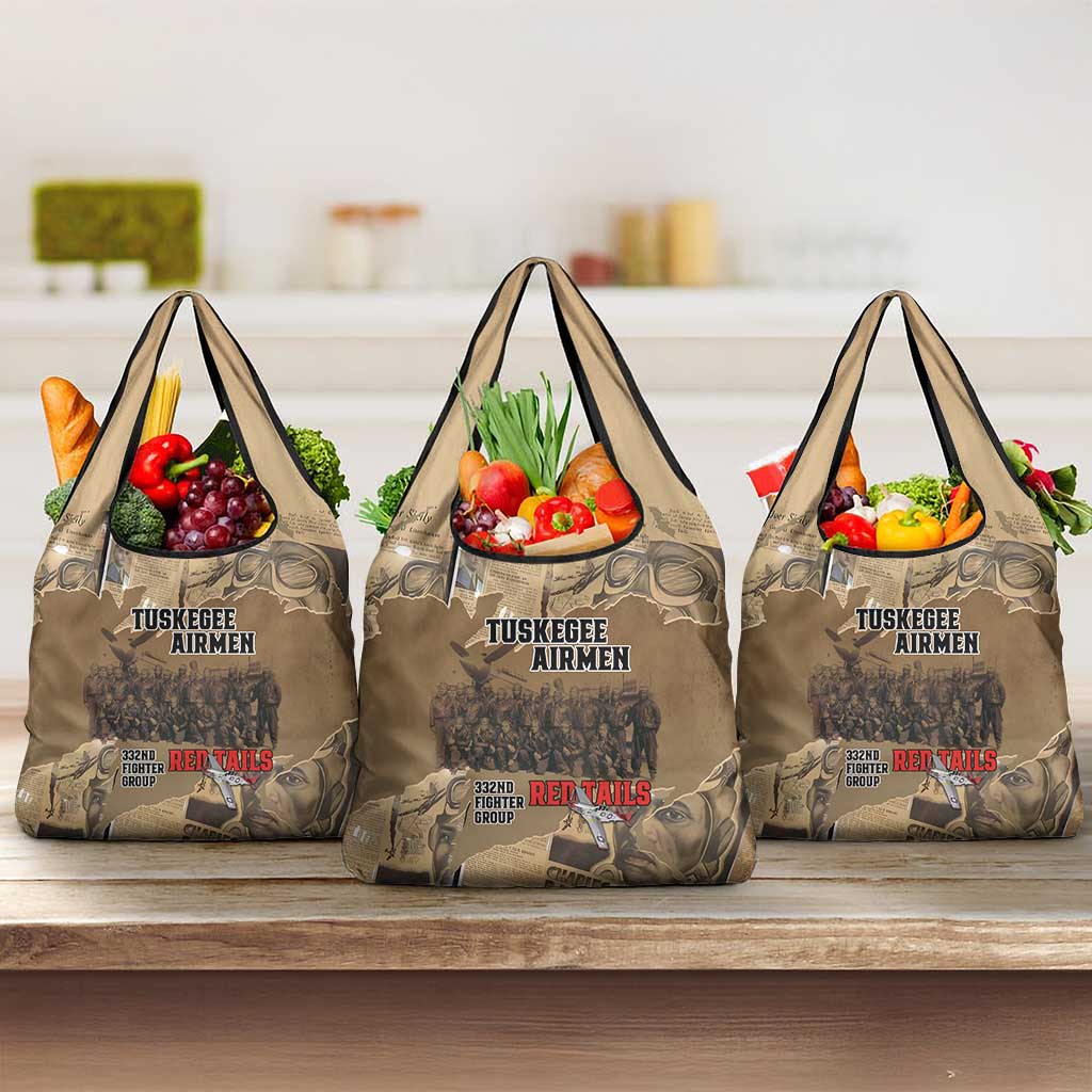 Tuskegee Airmen Tribute Grocery Bag Black History Air Force - Wonder Print Shop