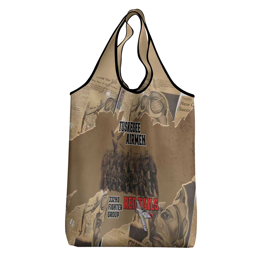 Tuskegee Airmen Tribute Grocery Bag Black History Air Force - Wonder Print Shop
