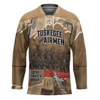 Tuskegee Airmen Tribute Hockey Jersey Black History Air Force LT18