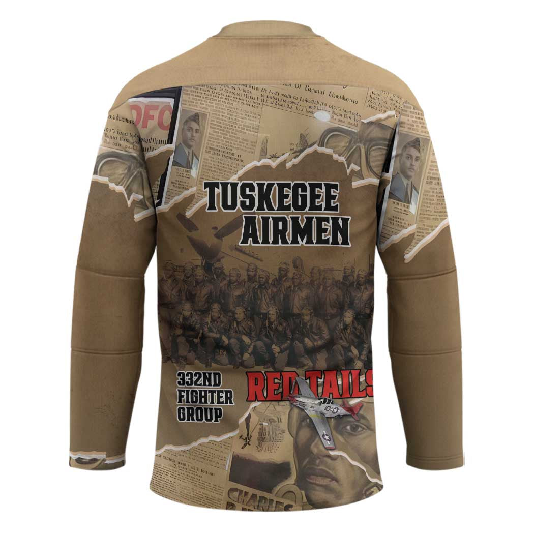 Tuskegee Airmen Tribute Hockey Jersey Black History Air Force - Wonder Print Shop