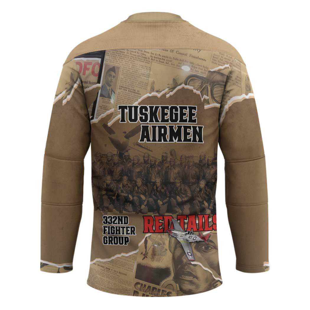 Tuskegee Airmen Tribute Hockey Jersey Black History Air Force LT18