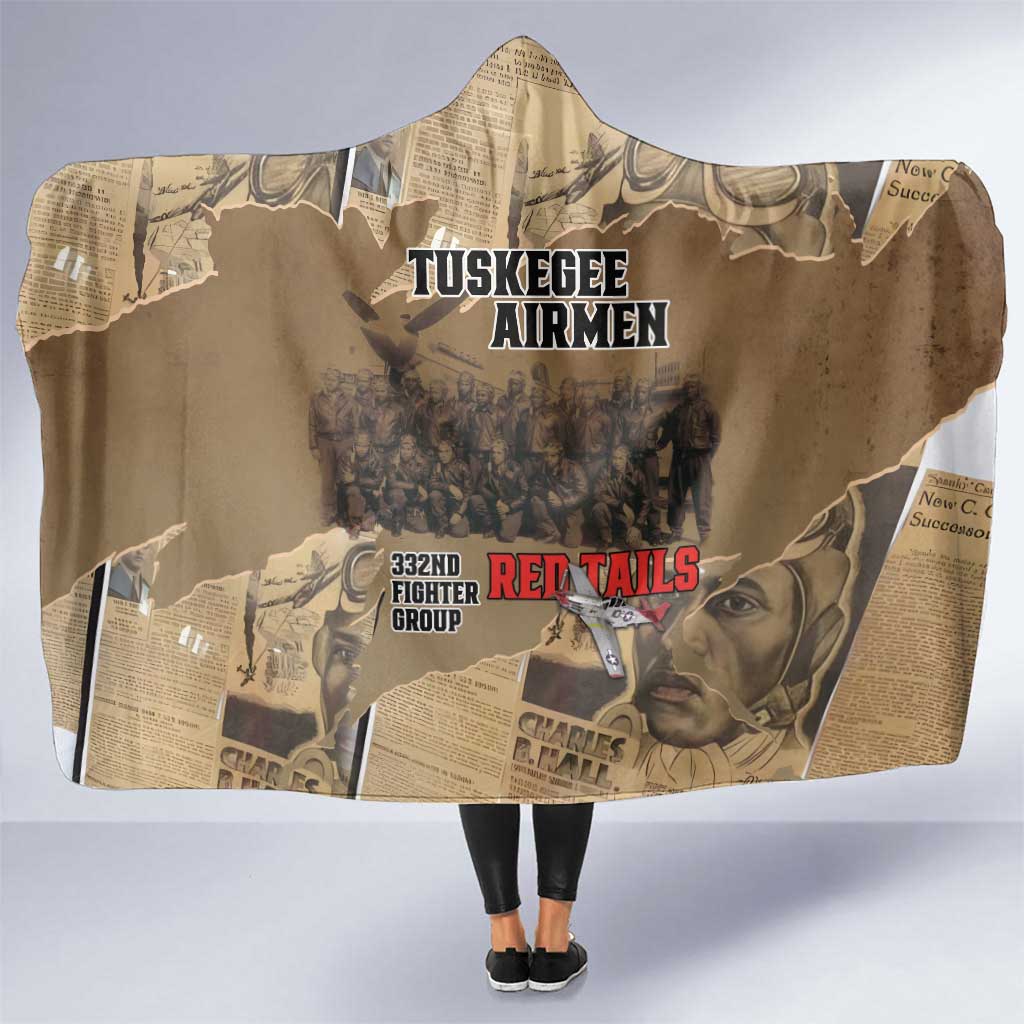 Tuskegee Airmen Tribute Hooded Blanket Black History Air Force - Wonder Print Shop