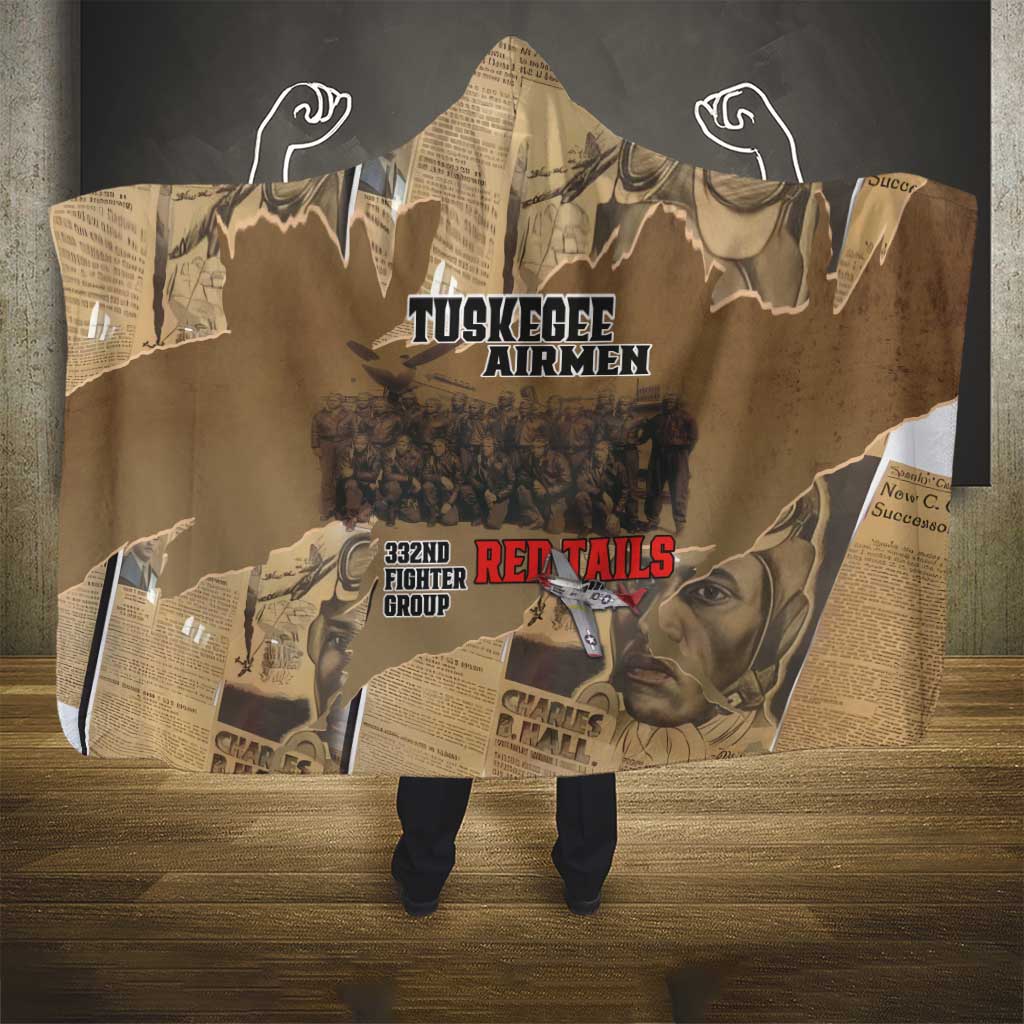 Tuskegee Airmen Tribute Hooded Blanket Black History Air Force - Wonder Print Shop