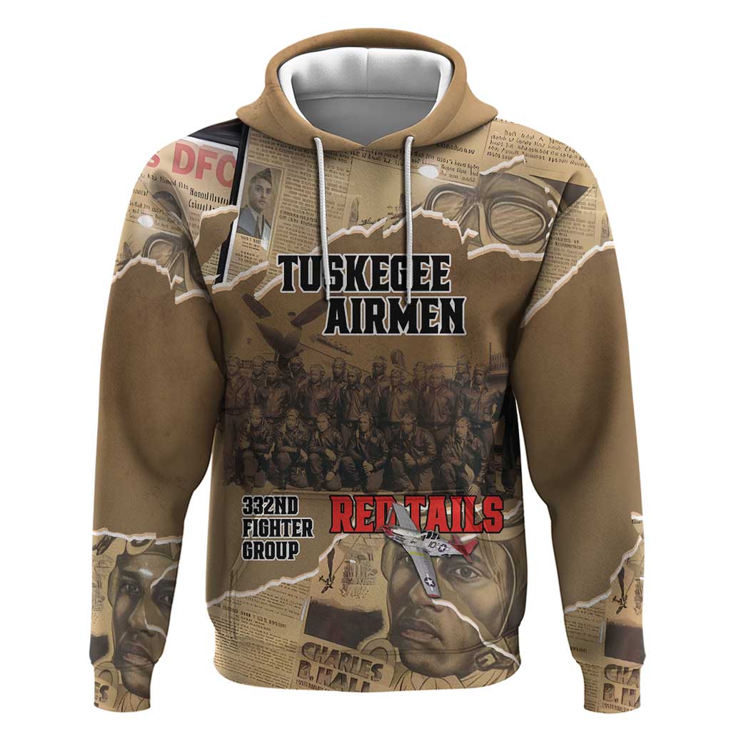 Tuskegee Airmen Tribute Hoodie Black History Air Force - Wonder Print Shop
