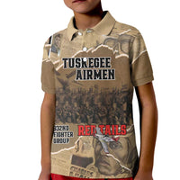 Tuskegee Airmen Tribute Kid Polo Shirt Black History Air Force - Wonder Print Shop