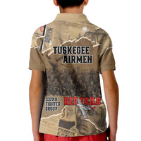 Tuskegee Airmen Tribute Kid Polo Shirt Black History Air Force - Wonder Print Shop