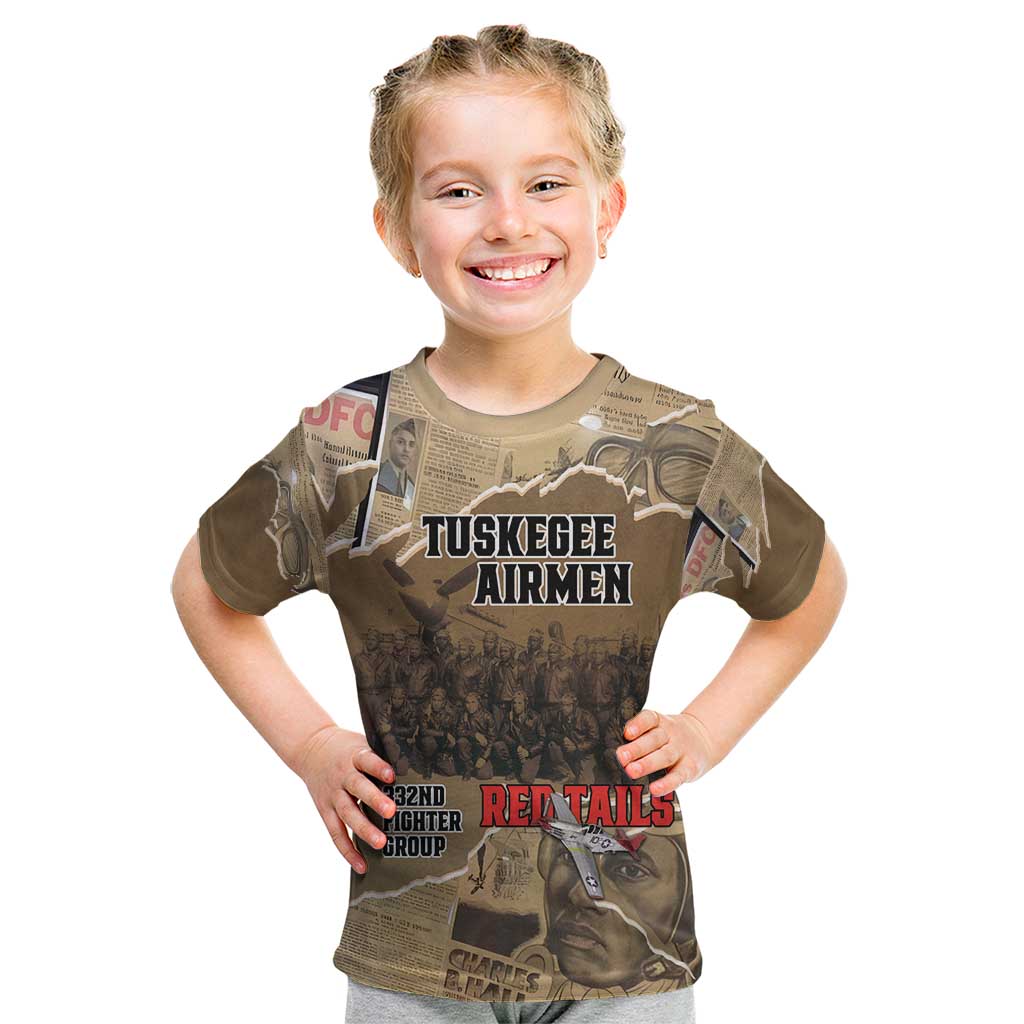 Tuskegee Airmen Tribute Kid T Shirt Black History Air Force - Wonder Print Shop