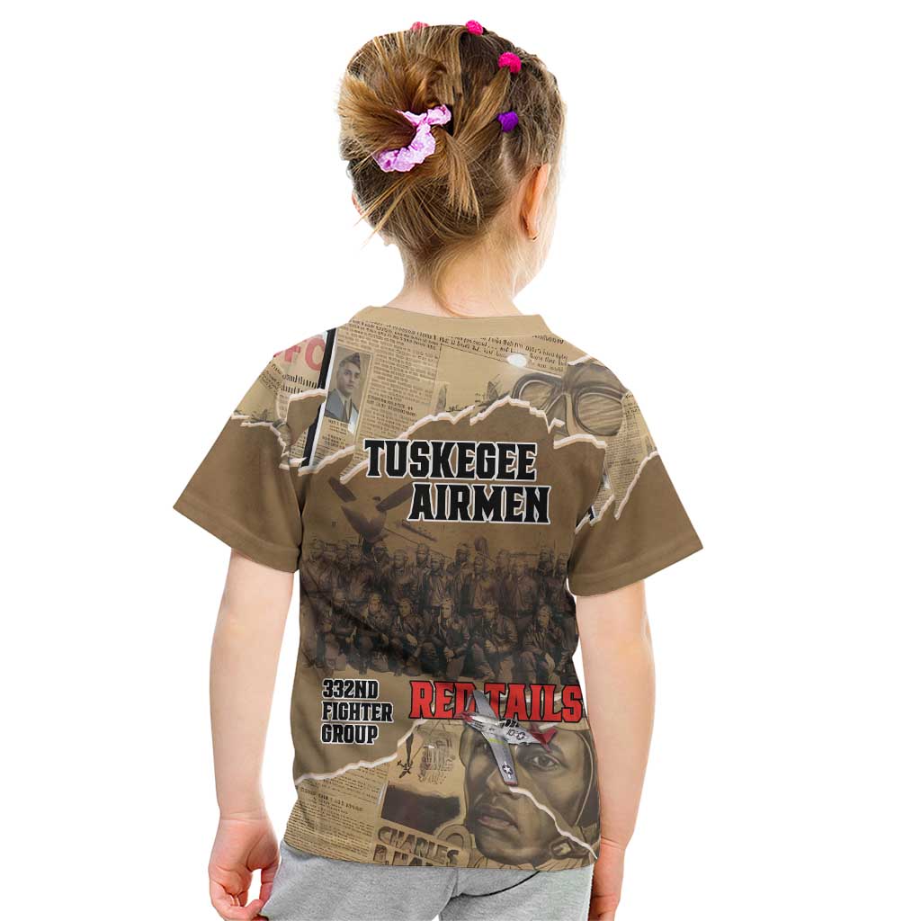 Tuskegee Airmen Tribute Kid T Shirt Black History Air Force - Wonder Print Shop