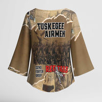 Tuskegee Airmen Tribute Kimono Sleeve Blouse Black History Air Force - Wonder Print Shop